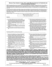 Load image into Gallery viewer, Generac Air Cooled 10 Year Extended Warranty