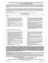 Load image into Gallery viewer, Generac Air Cooled 7 Year Extended Warranty