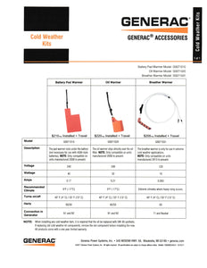 Generac Battery Heater Pad