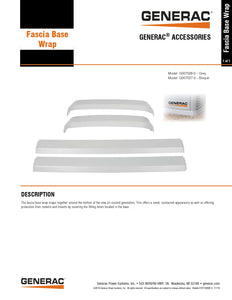 Generac Fascia Kit For HSB Base (Bisque)